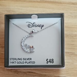 Disney Silver and Gold Crescent Necklace